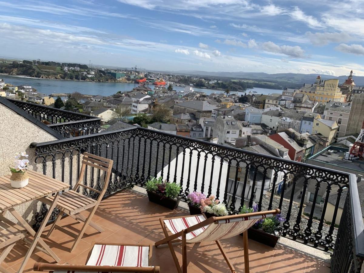 Moderno Piso Con La Mejor Terraza De Ribadeo Y Vistas Maravillosas Buitenkant foto