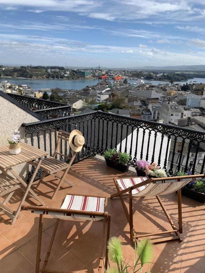 Moderno Piso Con La Mejor Terraza De Ribadeo Y Vistas Maravillosas Buitenkant foto